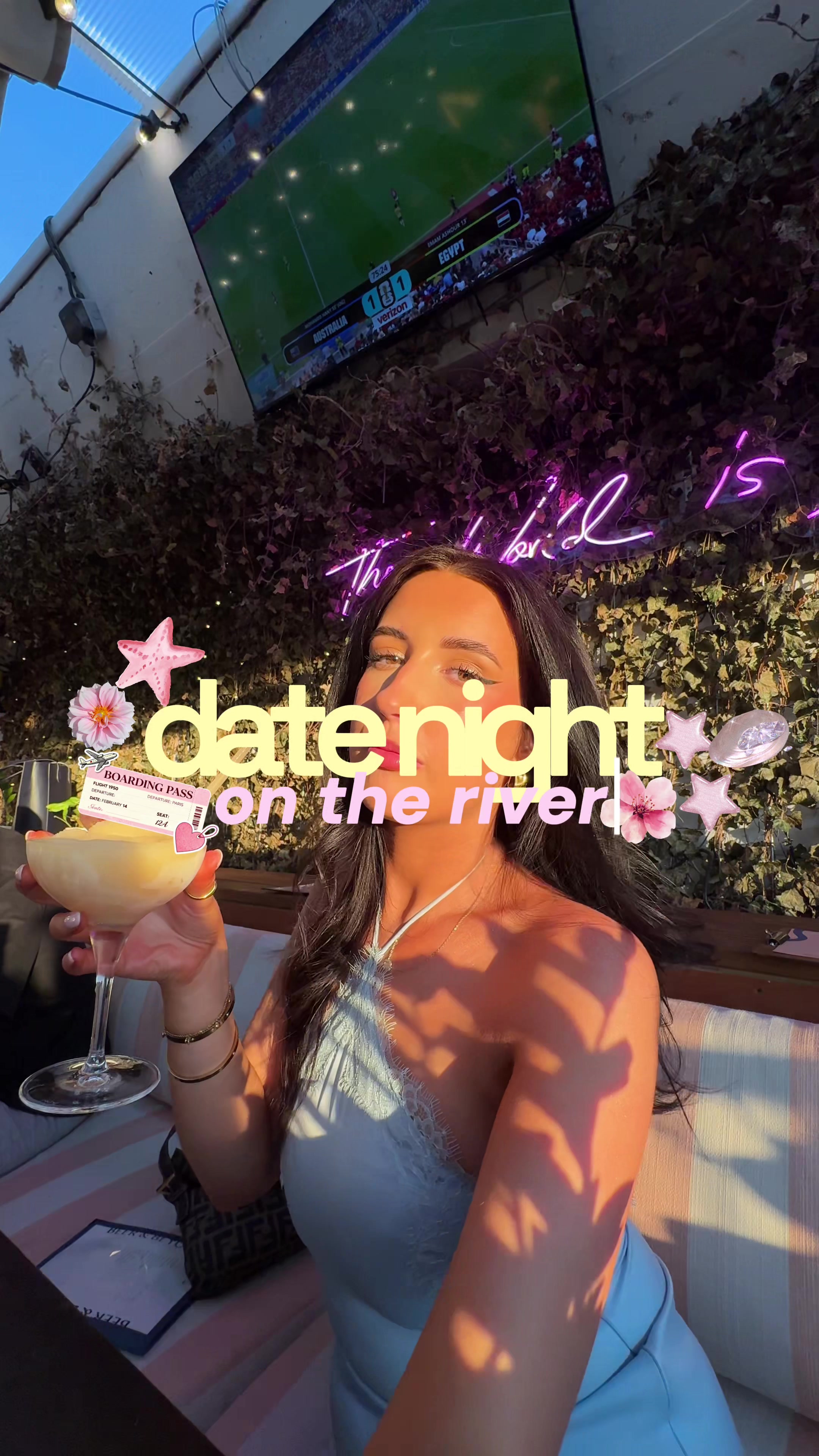 Sunset drinks on the river at Sonny's — video still by Lills